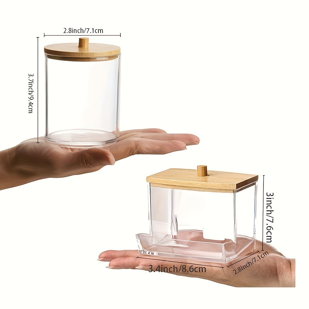 Conjunto moderno de organizador de baño con portacepillos espacioso y 4 frascos de farmacia elegantes