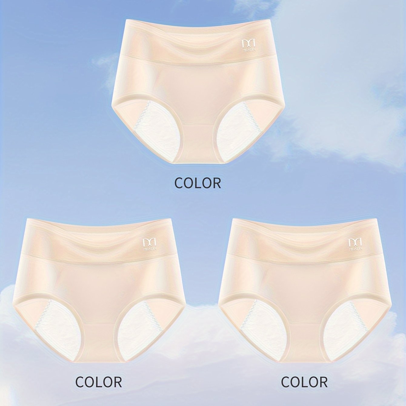 Breathable Ice Silky Menstrual Panties for Women Leak-Proof Postpartum and Period Use 3 Pack