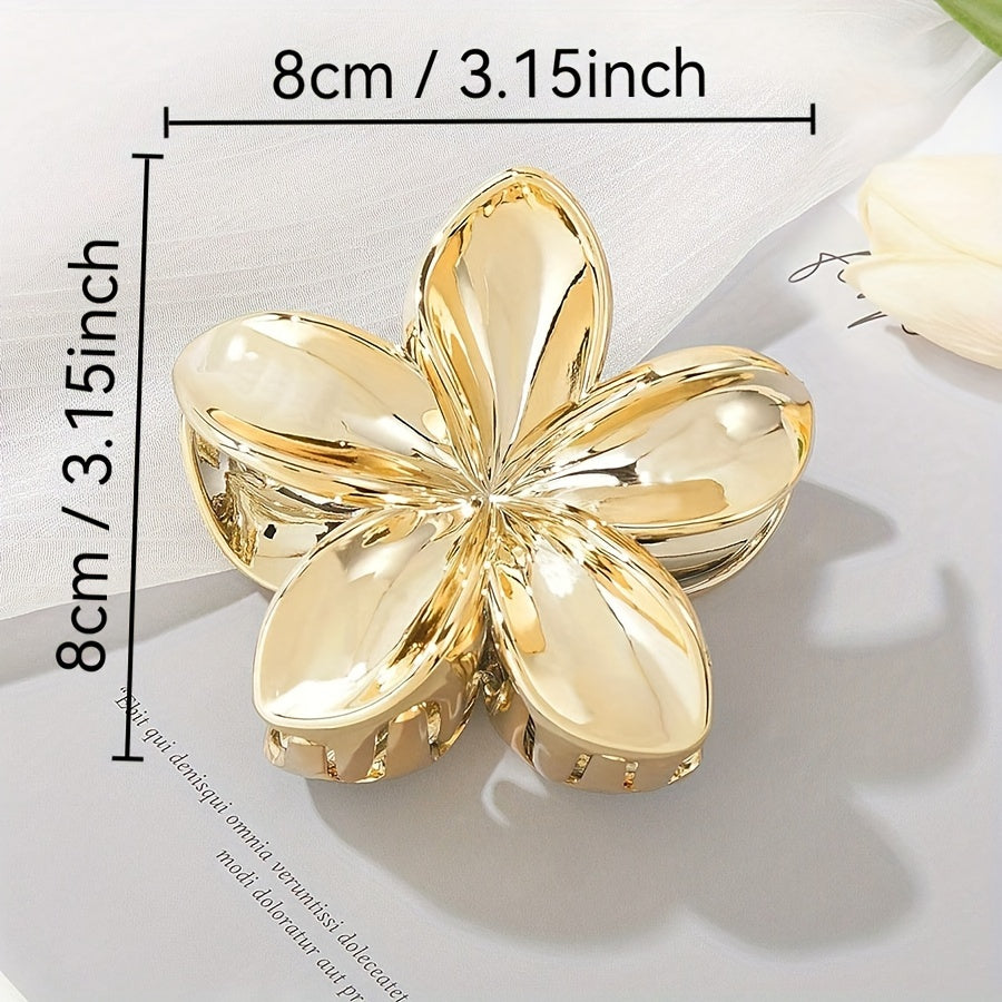 Women's Acrylic Flower Hair Claw Large Floral Hair Accessory for Daily Wear