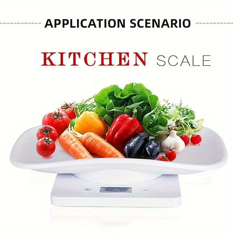 Báscula de peso para niños con animal de dibujos animados, segura para alimentos, de ABS, con batería, para uso en el hogar