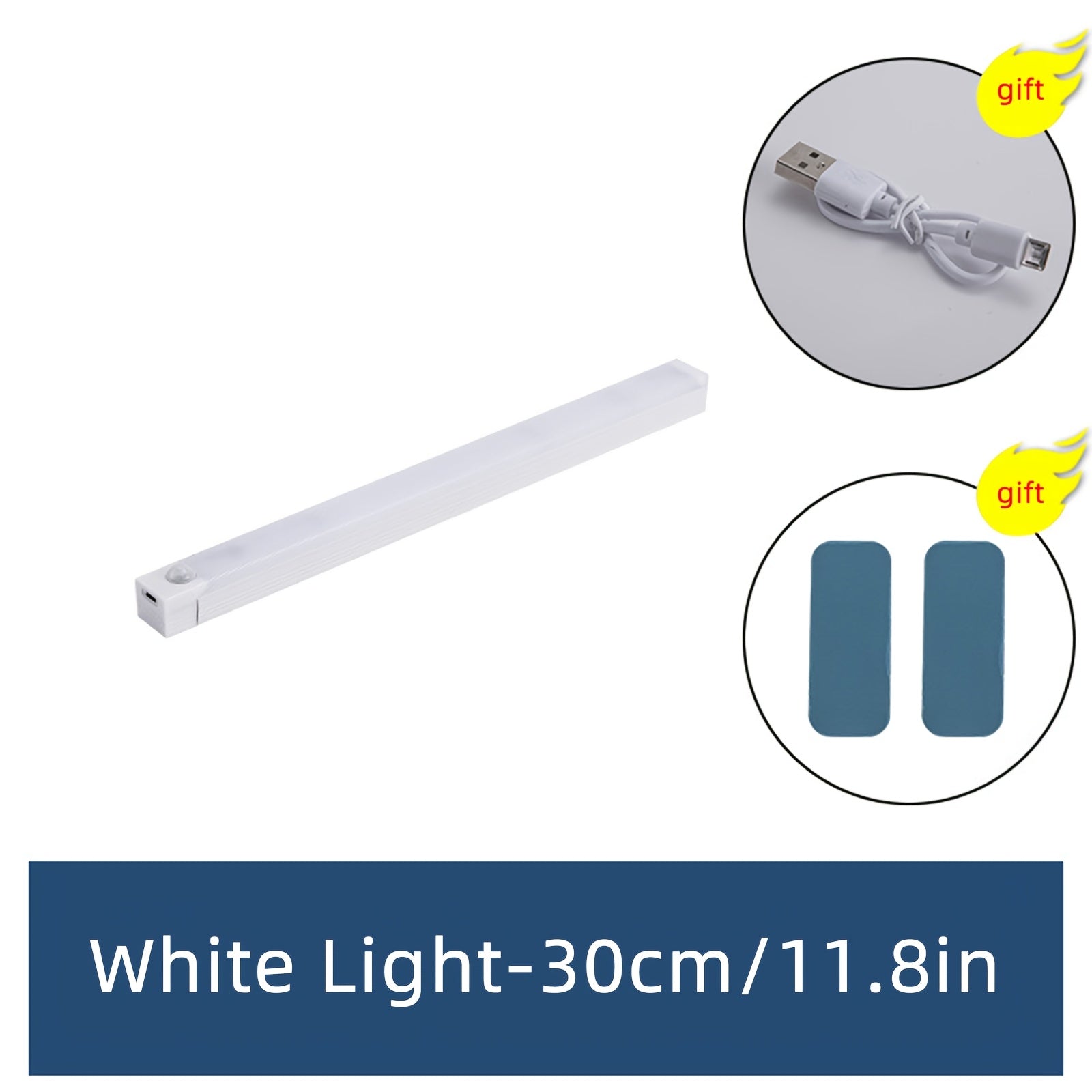 LED Motion Sensor Light with USB Rechargeable, Multiple Sizes for Indoor Use