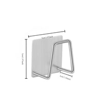 Wall-Mounted Stainless Steel Sponge Rack Kitchen Sink Drain Organizer with Shelf