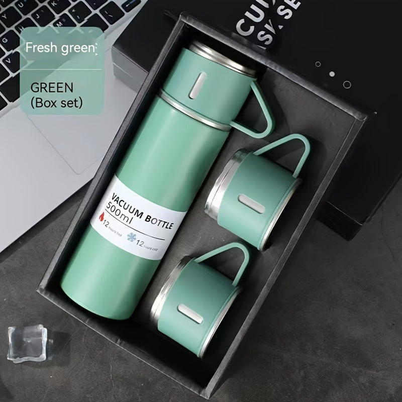 3 dona zanglamas po'latdan yasalgan izolyatsiyalangan stakanlar to'plami, 500ml/16.9oz, issiq va sovuq ichimliklar uchun, ochiq havoda foydalanish uchun qulay.