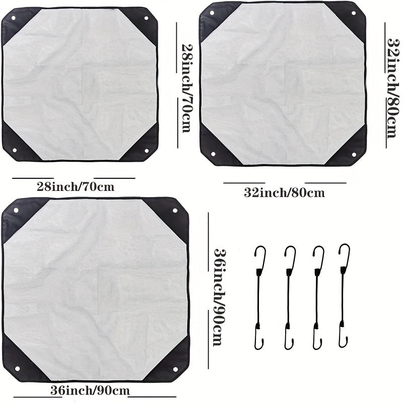 All-Season Outdoor AC Cover Waterproof Mesh with Adjustable Elastic Cords