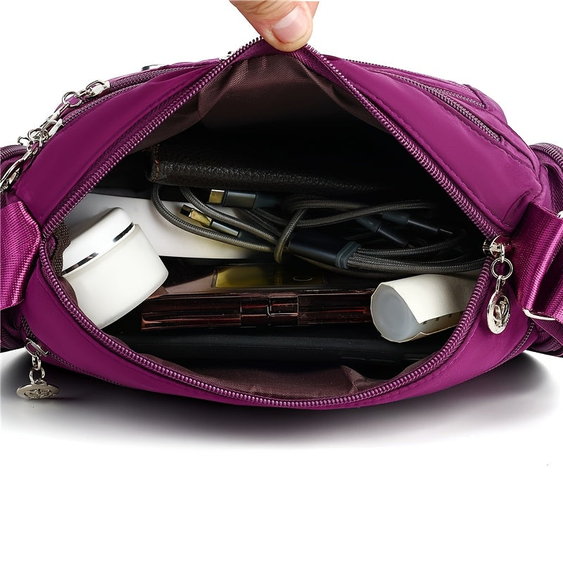 Ayollar uchun ko'p funksiyali kesim sumkasi, sozlanadigan kamar, bir nechta bo'limlar, zip yopilishi va polyester astar bilan xarid qilish, ofis va sayohat uchun, bir nechta ranglarda mavjud.