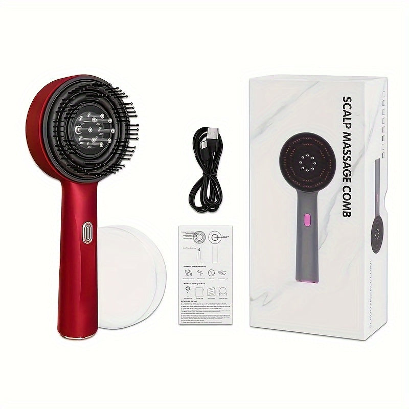 Electric Scalp Massager with 3 Massage Modes USB Charging Lithium Battery Vibration for Head Relaxation