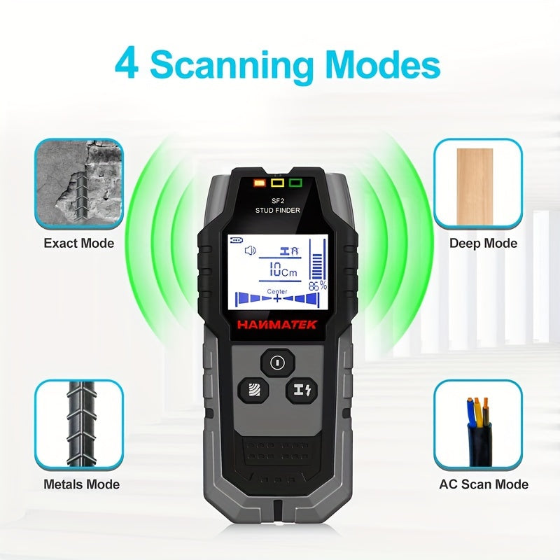 5-in-1 Handheld Wall Detector Metal Wood AC Wire Electronic Measuring Safe Drilling