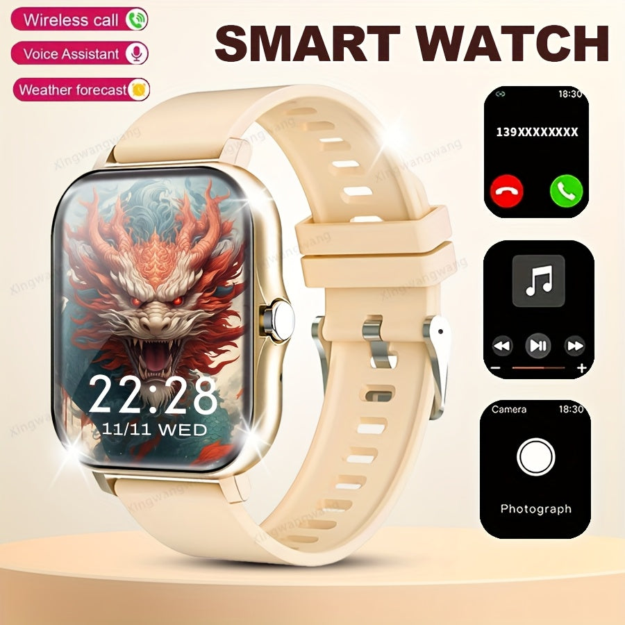 1.83-Inch Outdoor Fitness Smartwatch with Calling Messaging Music Control and Health Tracking