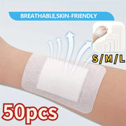 Non-Woven Wound Dressing Stickers 50 Pack Breathable Hypoallergenic Self-Adhesive Gauze Pads