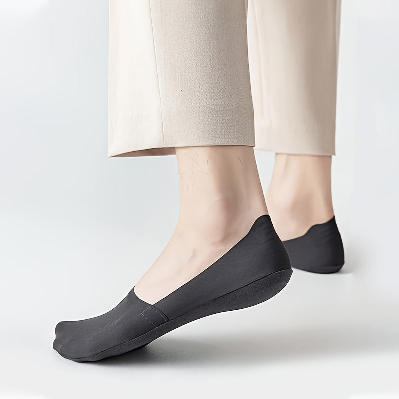 4 Pairs of Breathable Silicone Boat Socks for Summer Sweat-Absorbing Non-Slip