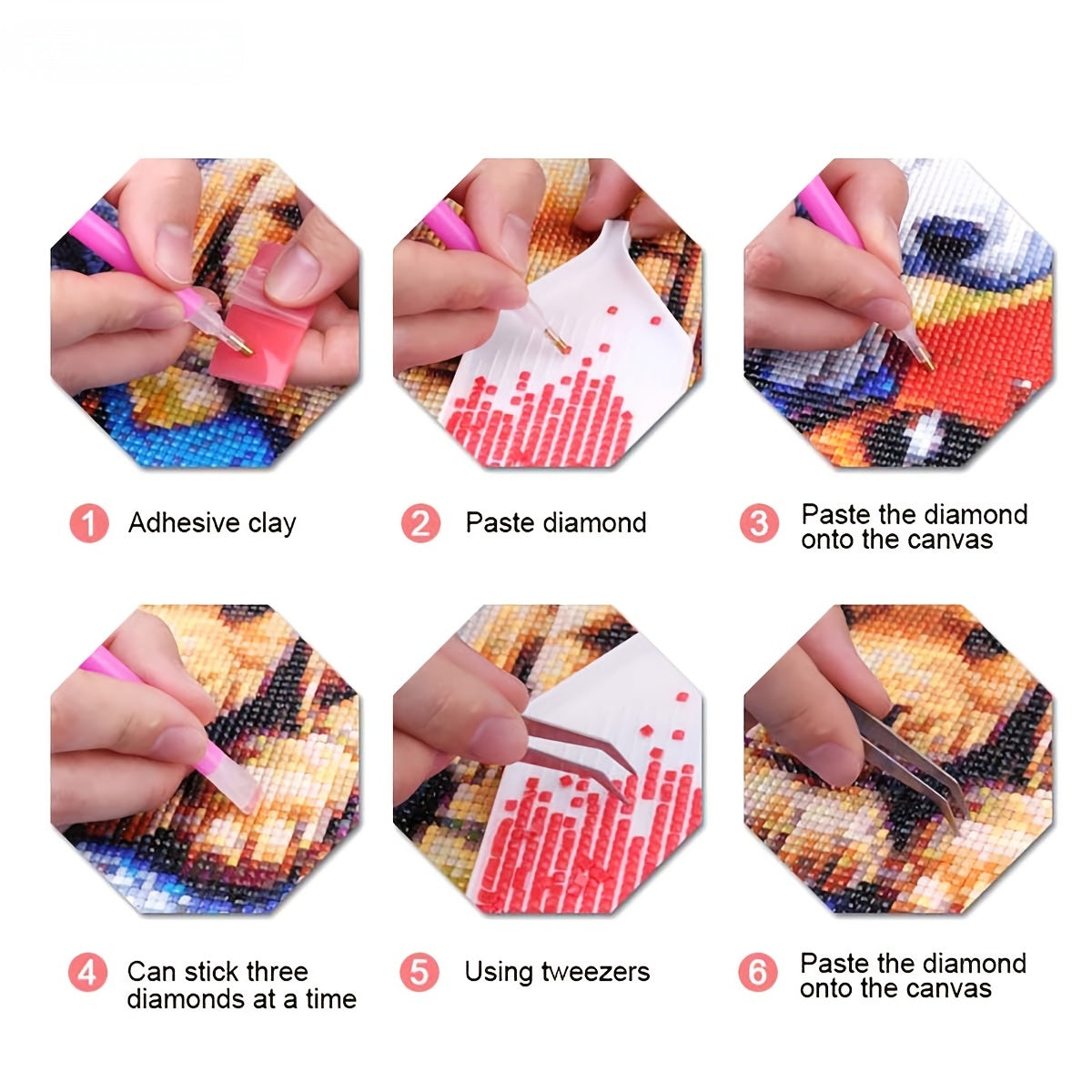 Набор для алмазной живописи с пятью собаками, блестящими овалами, мерцающая тема животных