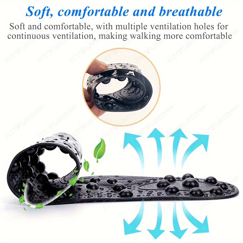 Unisex Magnetic Shoe Insoles with Massage Points for Comfortable Walks