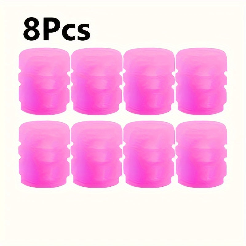 Glow in Dark Plastic Tire Valve Stem Caps for Cars Bikes Motorcycles Pack
