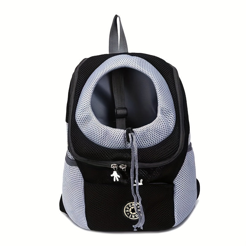 Cotton Dog Carrier Backpack with Drawstring Closure for Small Pets