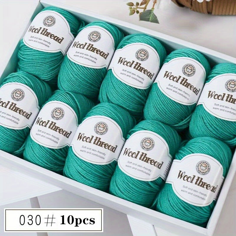 10pcs Australian Wool Yarn 500g Soft Warm Knitting for Sweaters Coats Scarves