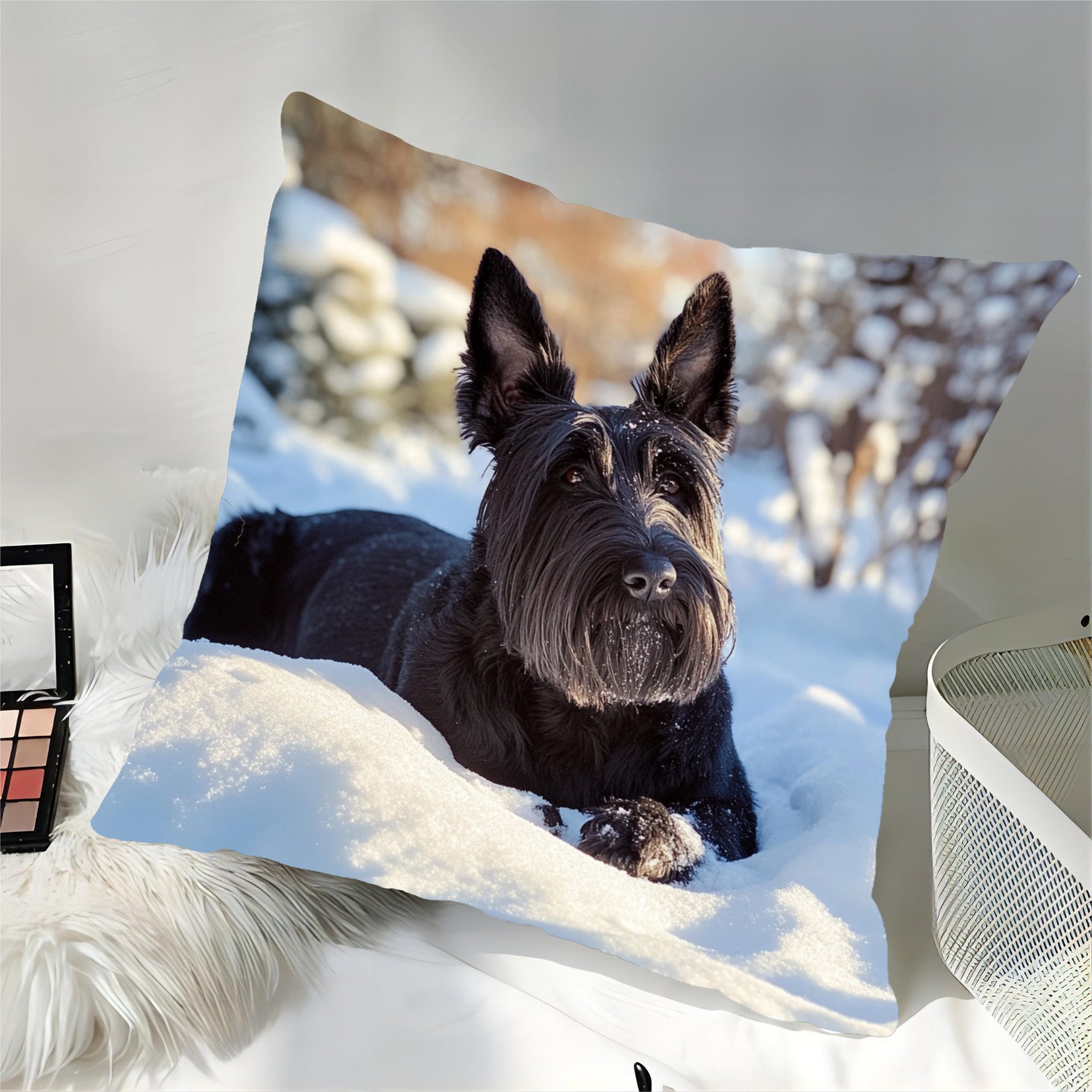 Dog Throw Blanket Cozy Polyester 45x45 cm Soft Warm Couch Bed Decor