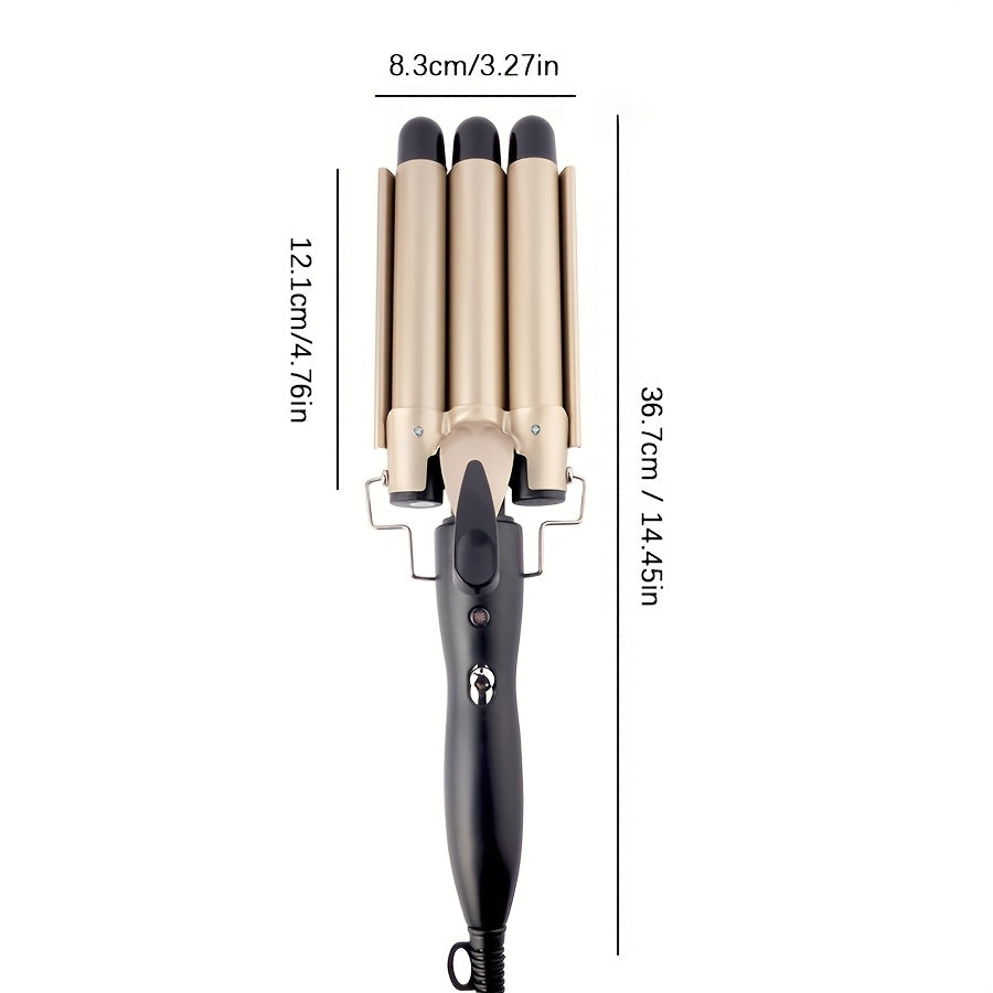 22mm Ceramic Three-Tube Beach Wave Curler