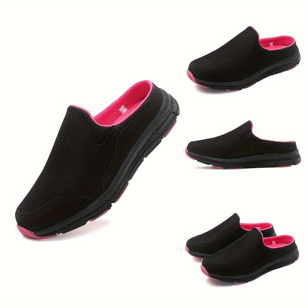 Women's Plus Size Slip-On Sneakers Breathable Mesh Lightweight Casual Shoes