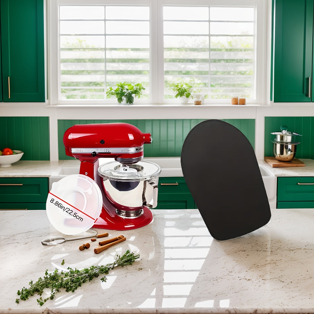 Kuchka aralashtirgichining idishi qopqog'i 4.5-5 kvartlik, burilish boshli, quyilish oldini oluvchi, splash guard, sirpanmaydigan, oziq-ovqat uchun xavfsiz plastmassa