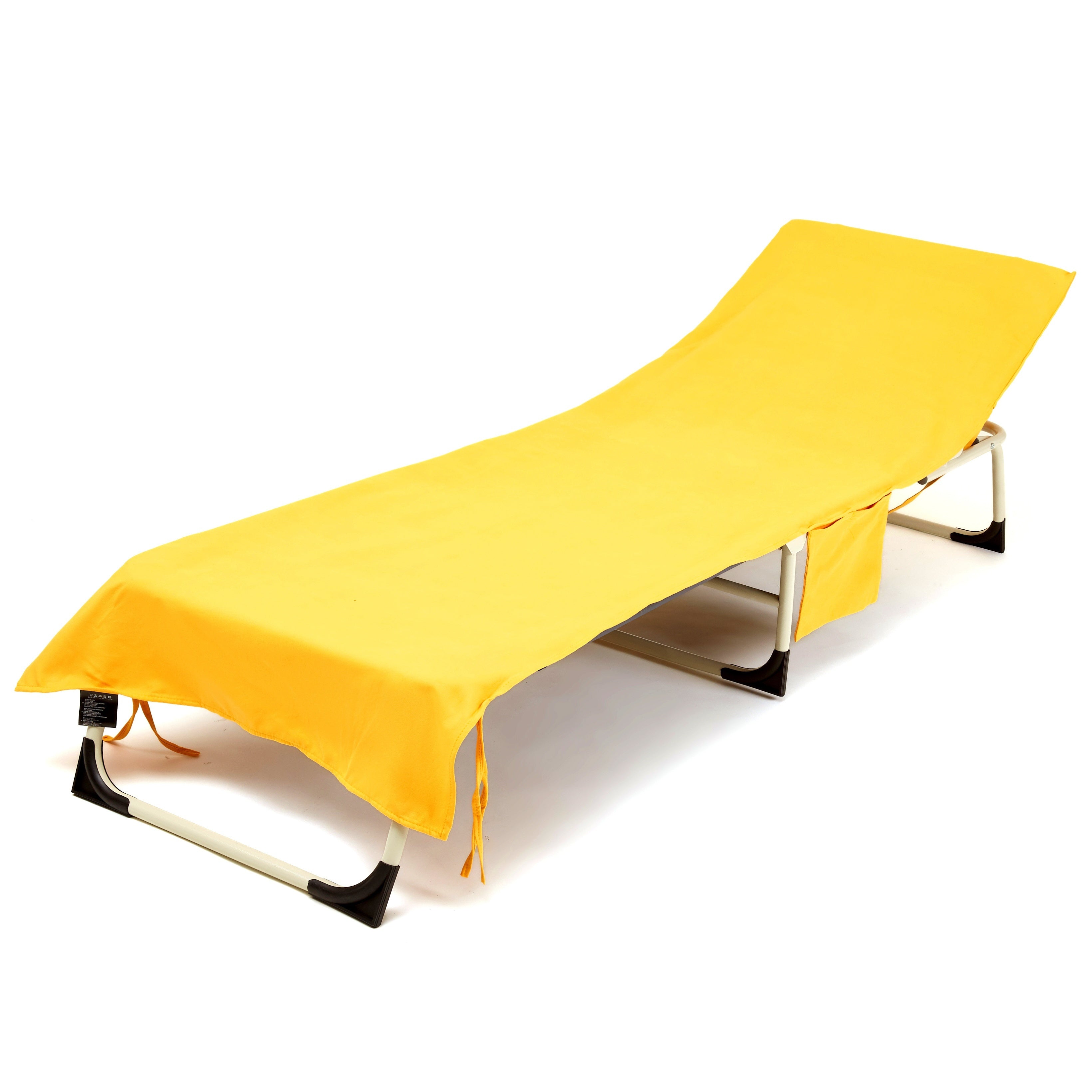 Microfiber Beach Chair Cover Gray Outdoor Poolside Protective Slipcover