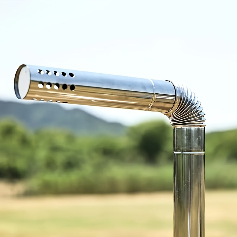 Set of 8 Metal Chimney Pipes for Gas and Wood Stoves High-Temperature Resistant