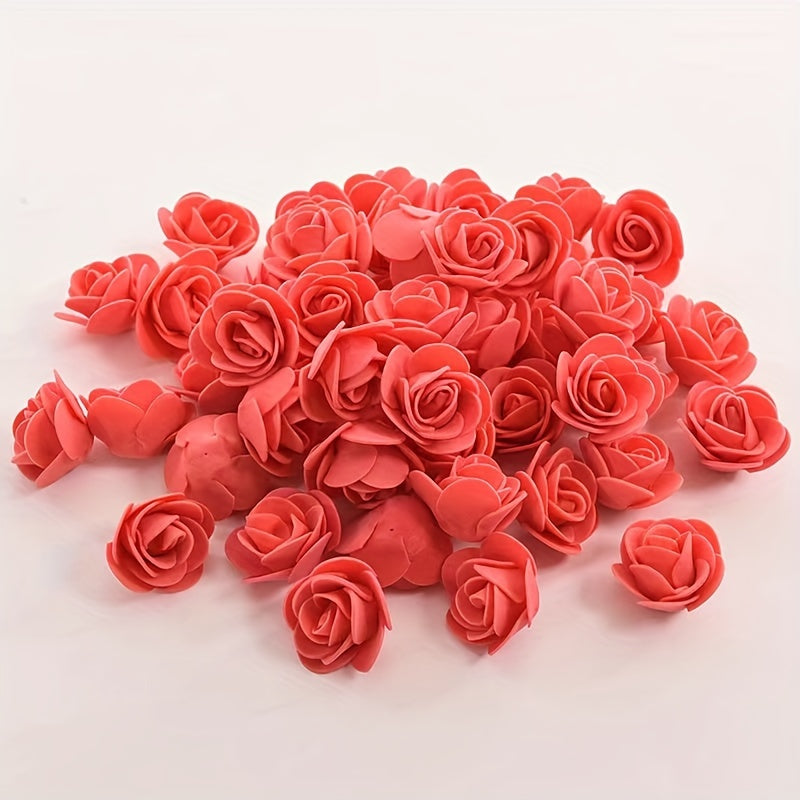 Artificial Rose Heads 100pcs for Weddings Garlands Interior Decor Gifts