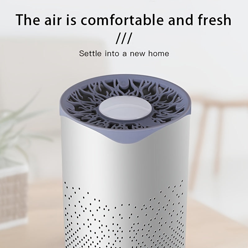 Портативный настольный очиститель воздуха с сенсорным выключателем, УФ-стерилизатор, компактный, тихий, для офиса и путешествий