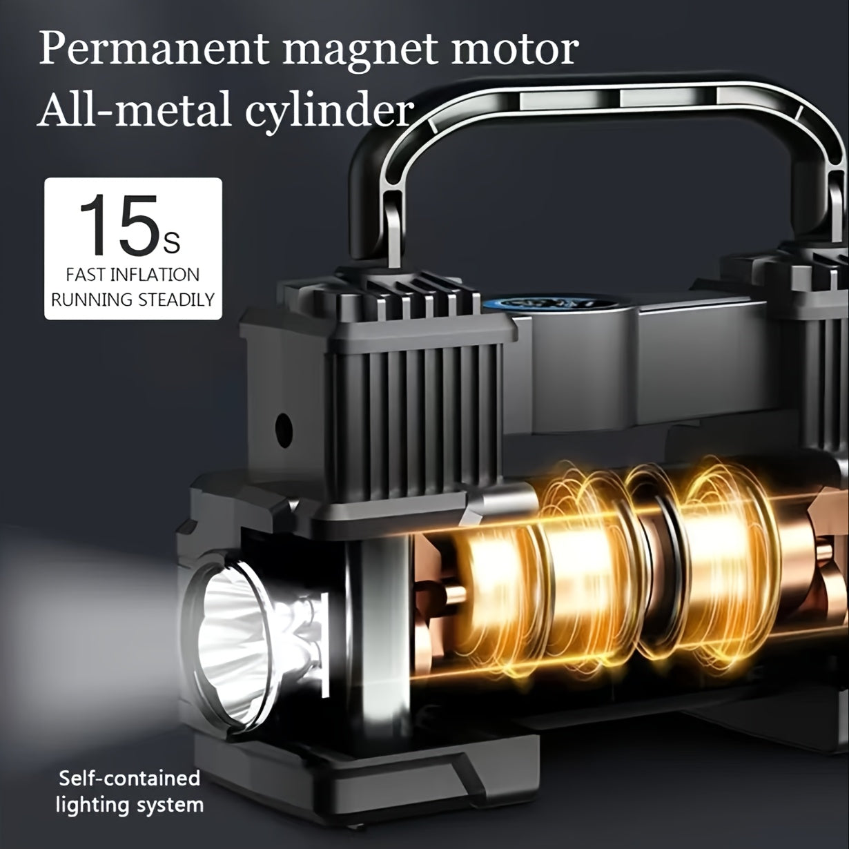 12V Mini Car Inflator Pump Electric Tire Air Pump for Small Vehicles