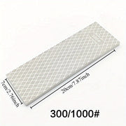 Olmos pichoqni qirqish uchun ikki tomonlama, 400/1000 qumli, sirpanmaydigan asosli oshxona asbobi