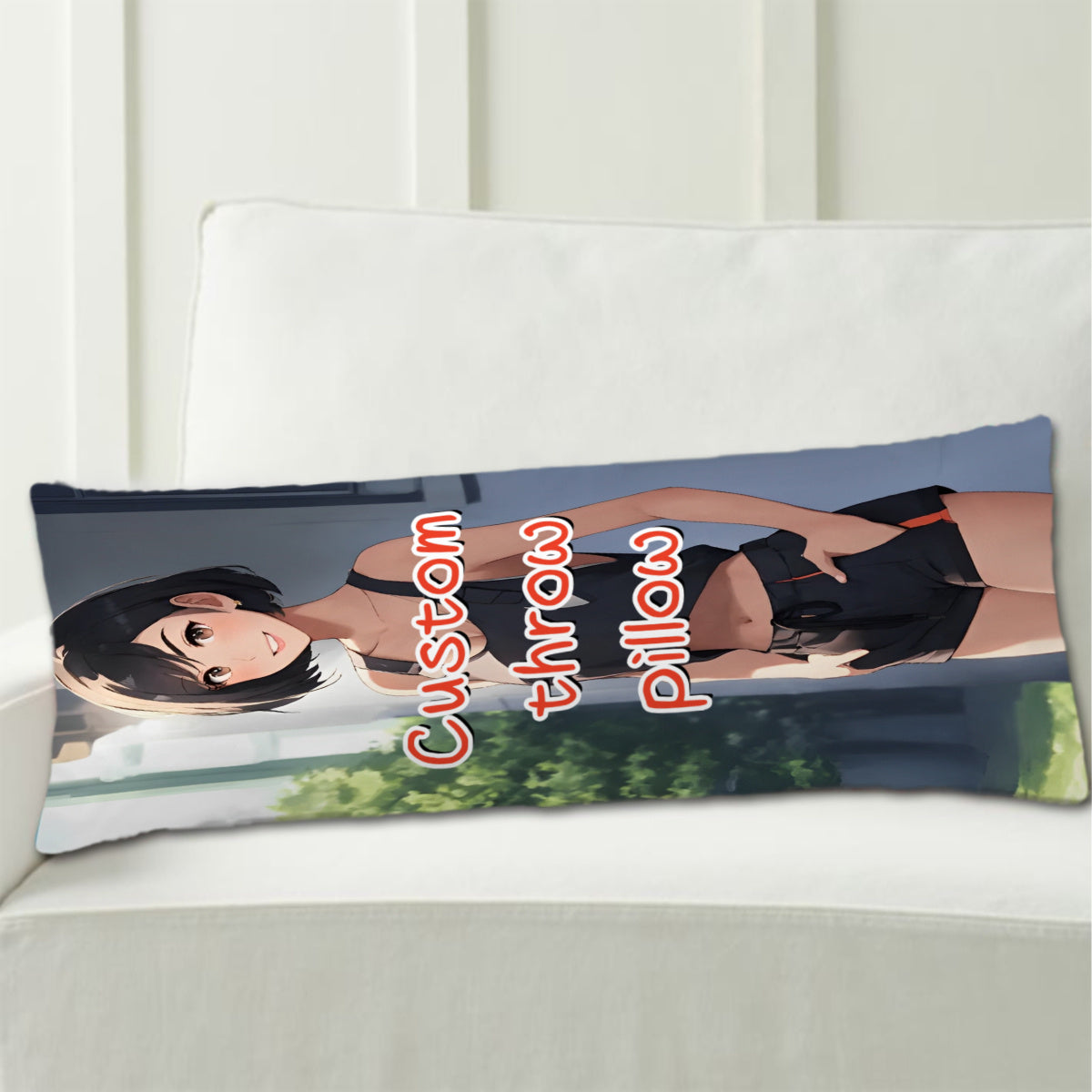 Customizable Reversible Photo Body Pillowcase Plush 50.8x137.2 cm Anime Theme for Gift