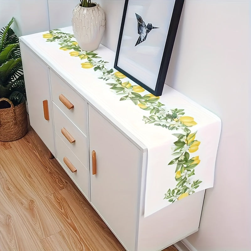 Lemon Pattern Table Runner for Home and Party Decor Spring