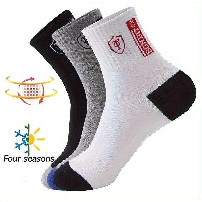 Men's Mid-Calf Socks Breathable Comfortable for Outdoor Sports and Business Wear