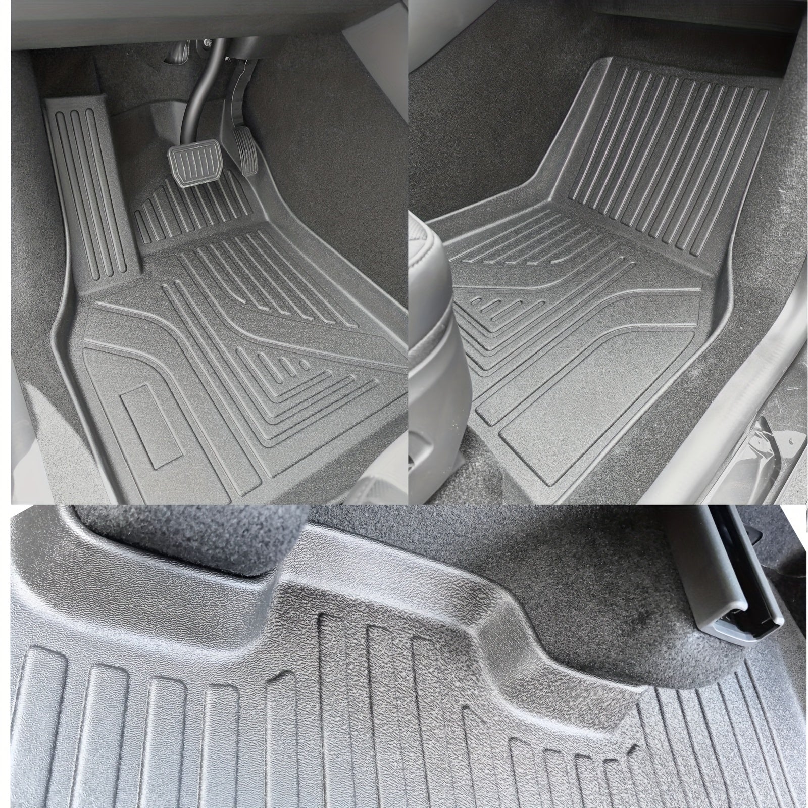 All-Weather TPE Car Floor Mats for Tesla Model Y 2025 Full Set Durable and Easy to Clean