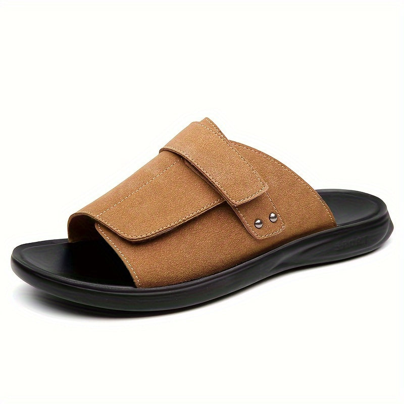 Men's Summer Casual Slip-On Sandals with Faux Upper EVA Sole Non-Slip Outdoor