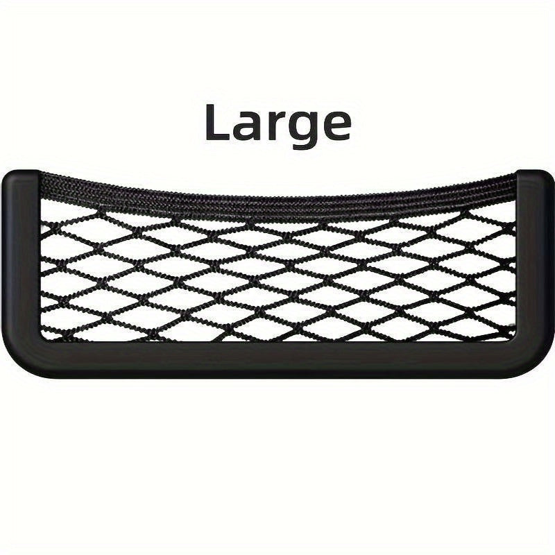 Organizador de red de almacenamiento lateral para asientos de coche para bolsos, teléfonos y accesorios