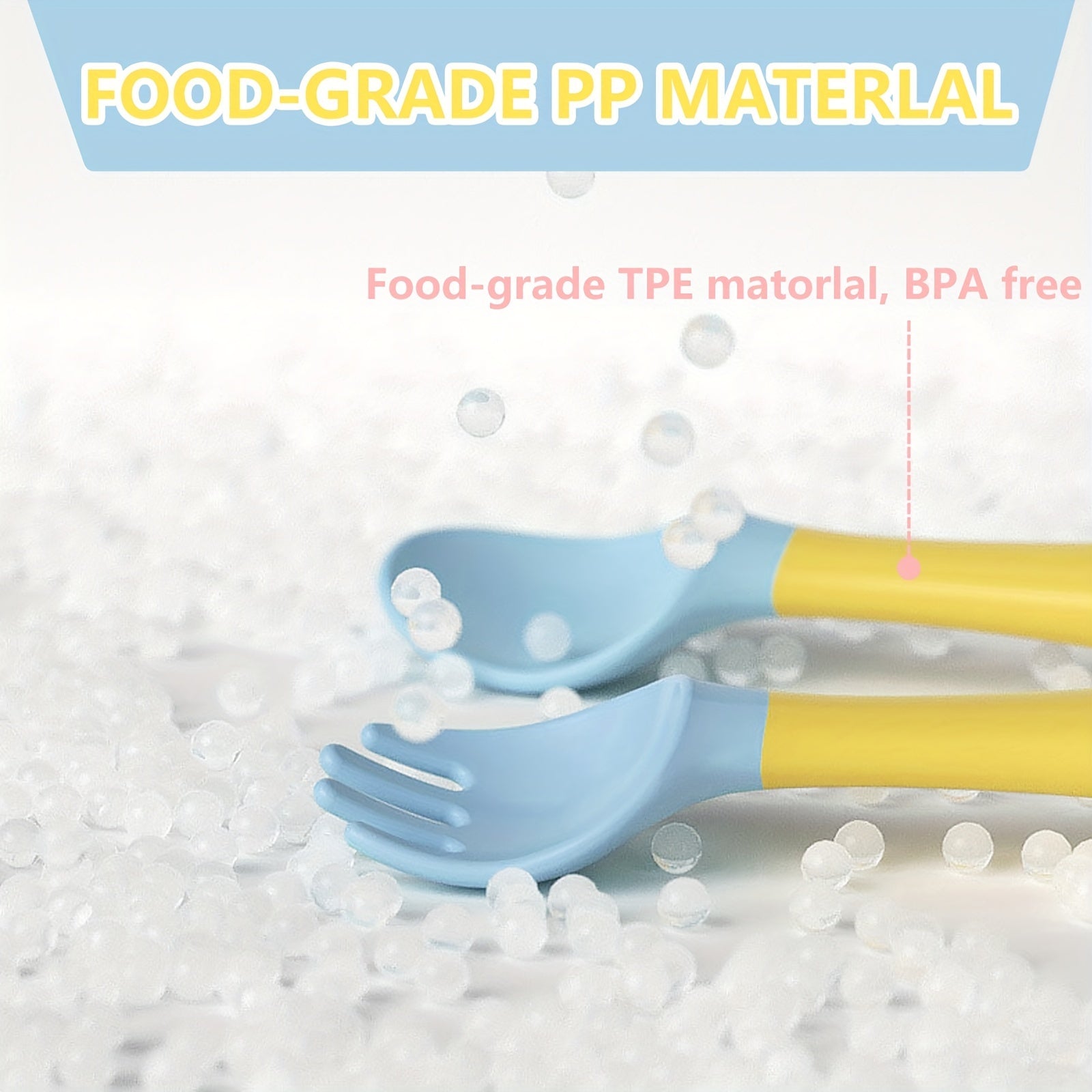 Children's Feeding Set BPA-Free Spoon and Fork with Travel Case for Kids