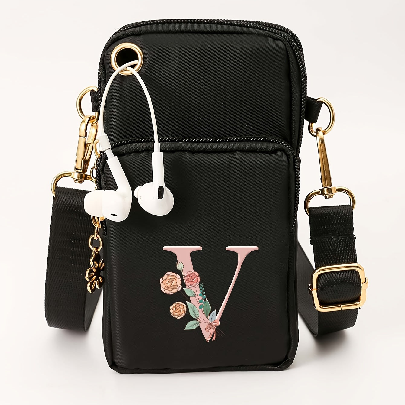 Ayollar uchun kichik yelka sumkasi, gul naqshli, kundalik ko‘p funksiyali crossbody sumka, kichik qo‘l sumkasi