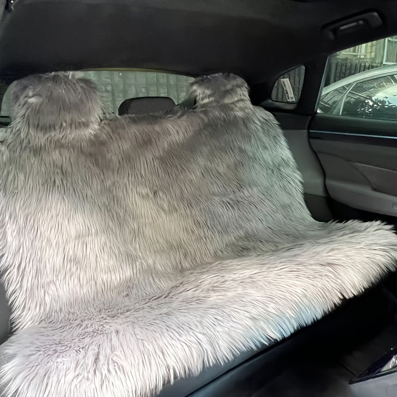 Thickened Plush Car Seat Cushion for Winter Warmth and Comfort