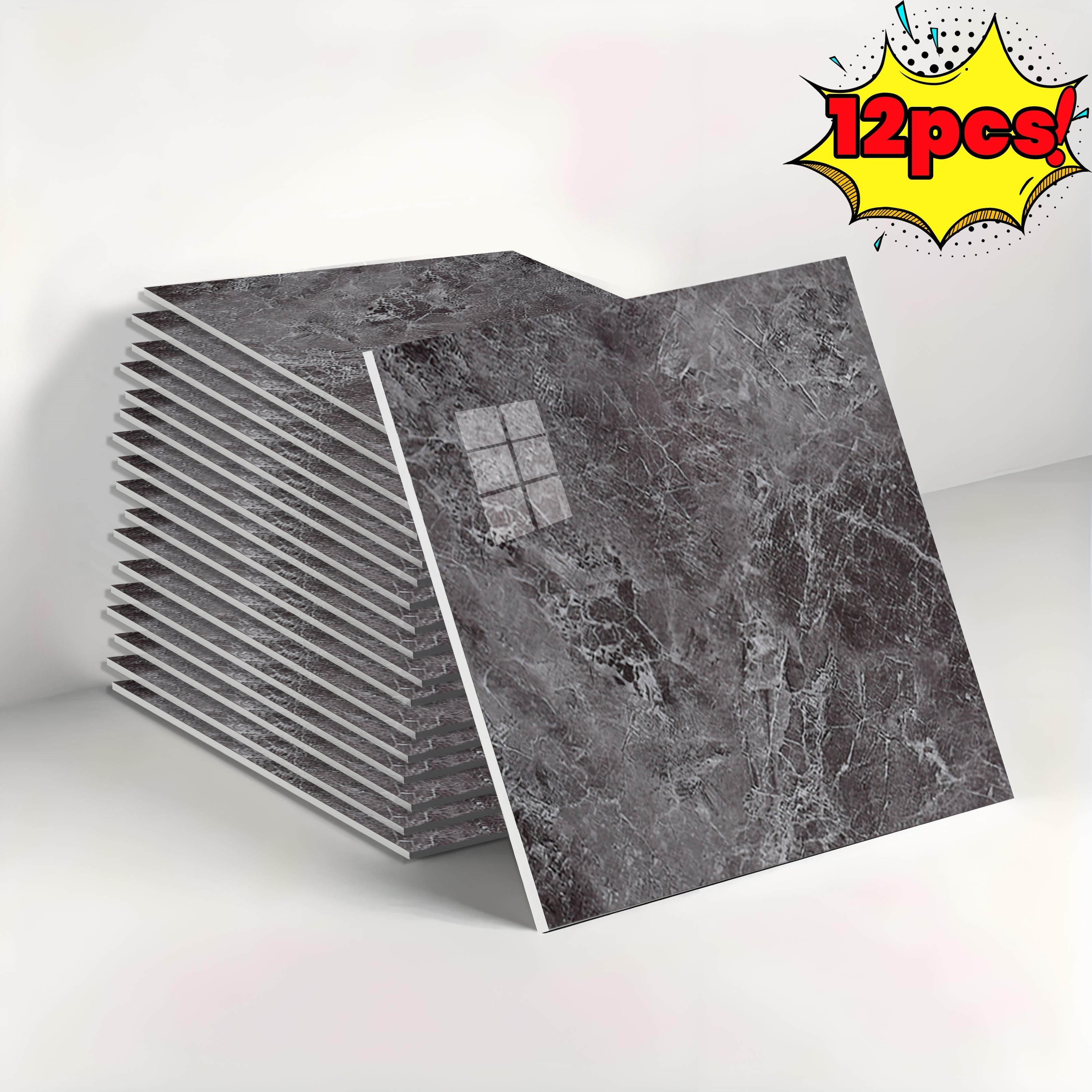 Vintage Marble Self-Adhesive Wall Tiles Waterproof Peel and Stick Backsplash for Bathroom Kitchen Living Room