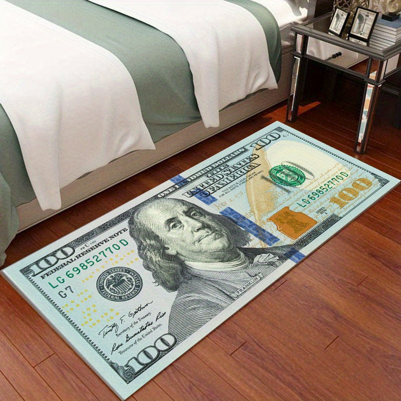 Vintage Hundred Dollar Bill Rug Indoor Doormat Hallway Floor Carpet Anti-Slip Entrance Decor