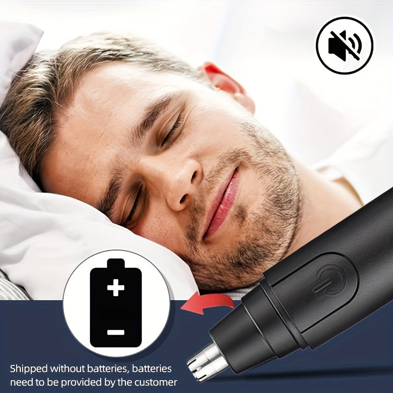 Электрический триммер для носа для мужчин и женщин, нержавеющая сталь, двойные лезвия, безболезненное удаление