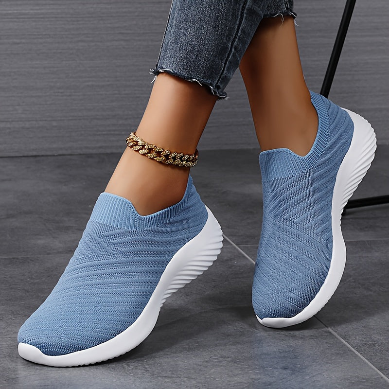 Ayollar uchun kundalik sport slip-onlar nafas oladigan, engil, qulay