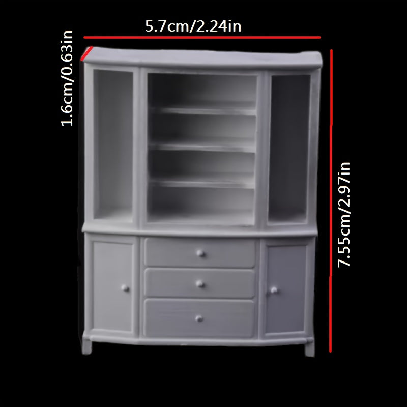 Zamonaviy Kichik Mebel To'plami - Oq Kitoblik va Shkaf Kombinatsiyasi, Har qanday joyda uy bezash uchun ideal