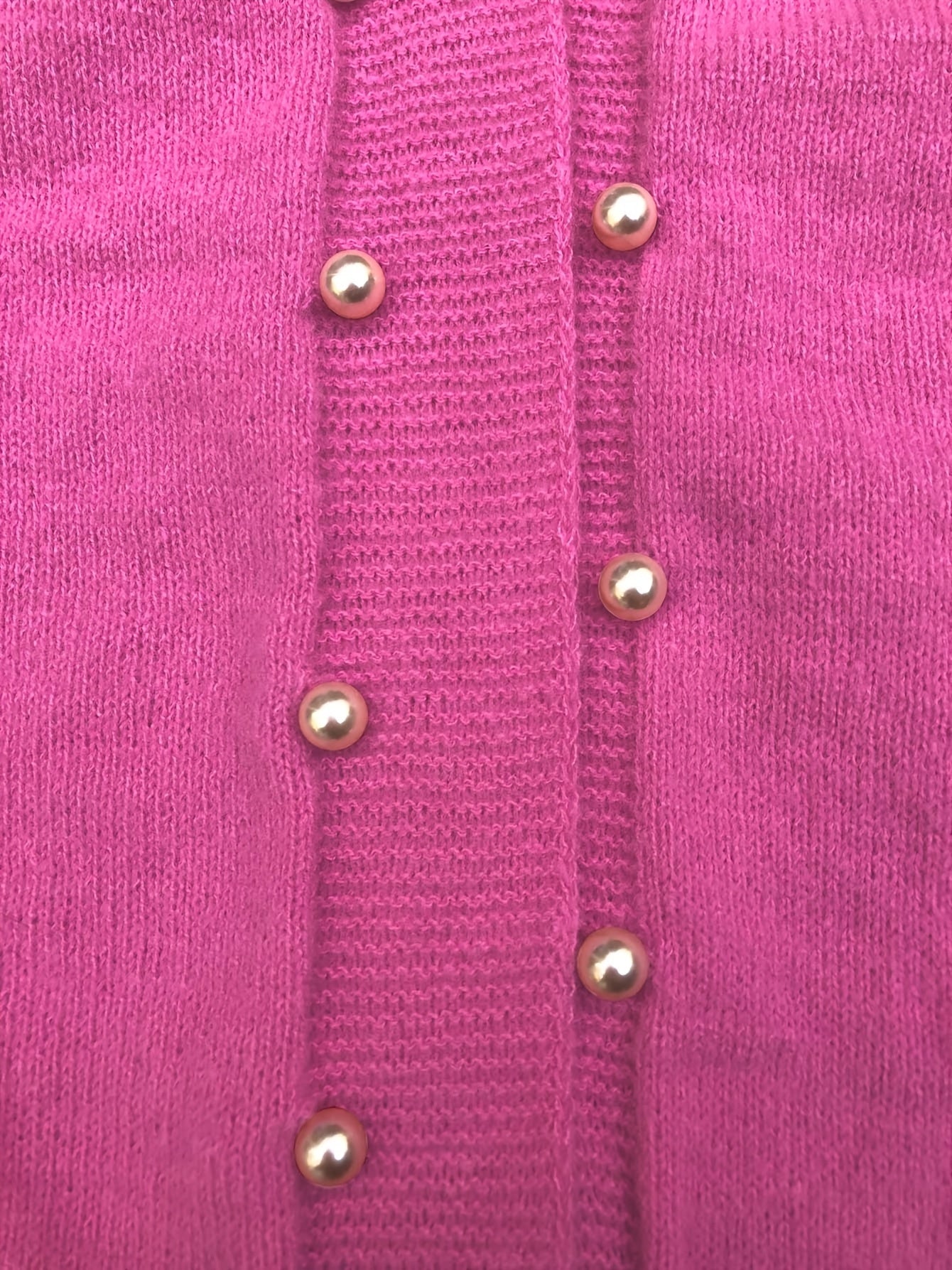 Plus Size Women's Pearl Embellished Open Front Cardigan Long Sleeve Pink Knitwear
