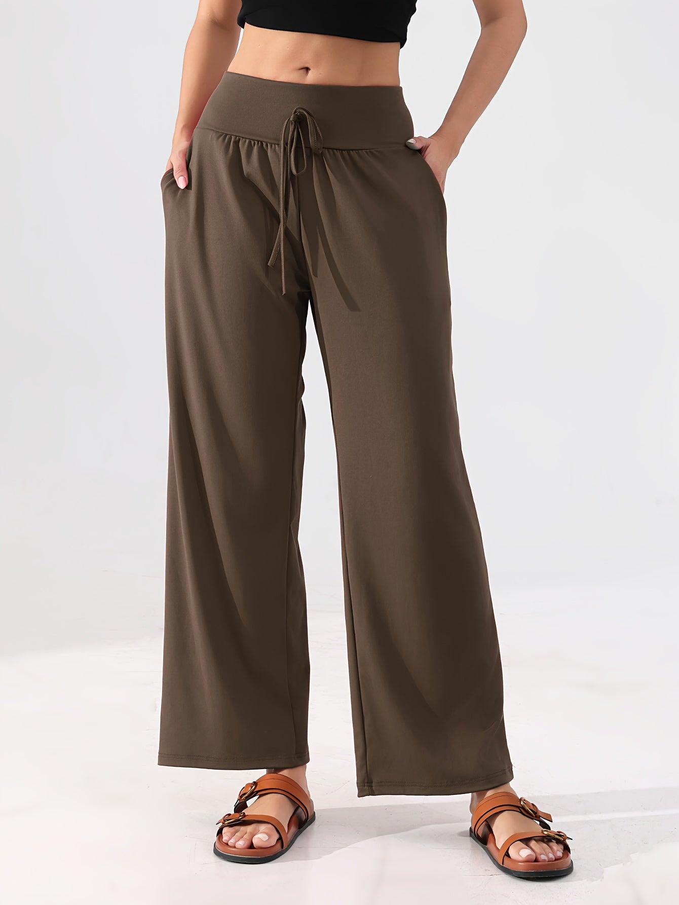 Plus Size Yoga Pants Set of 5 High-Waisted Loose Wide-Leg for Dance Pilates Fitness