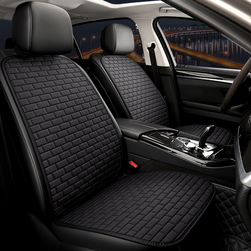 Universal Car Seat Cover Front Set Linen Fabric Protector Cushion