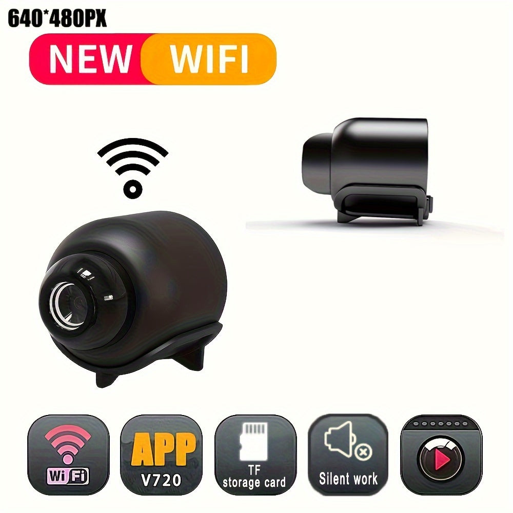 Mini HD Wi-Fi Security Camera with App Control and 64GB Local Storage