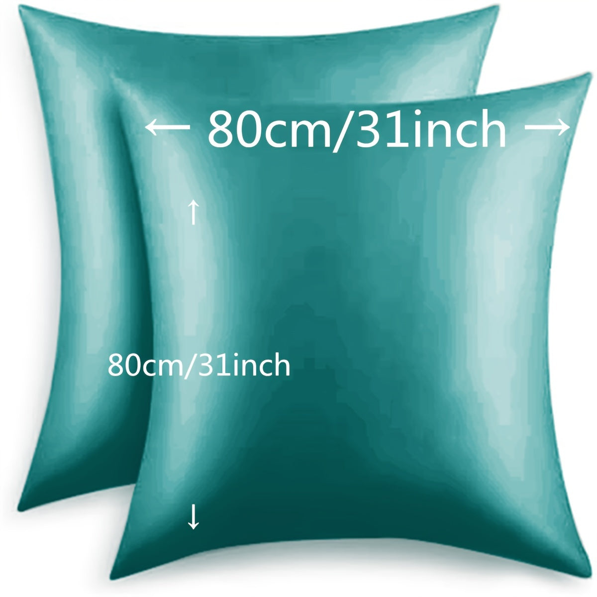 Luxurious Satin Pillowcases Solid Color Zipper Closure Skin-Friendly Hair-Protective