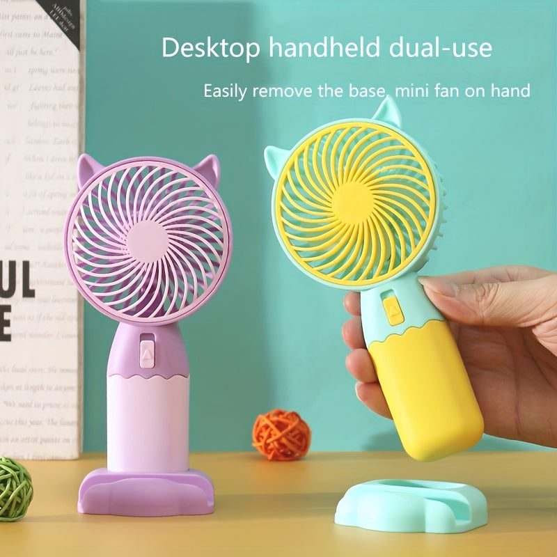 Portable Mini Fan Rechargeable Handheld Wearable for Office Outdoor Travel