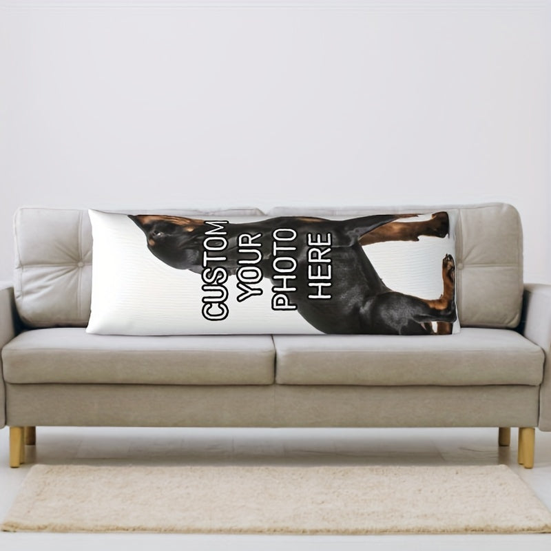 Personalized Pet Photo Body Pillowcase 50.8x137.2 cm Soft Breathable Plush Dog Cat Gift